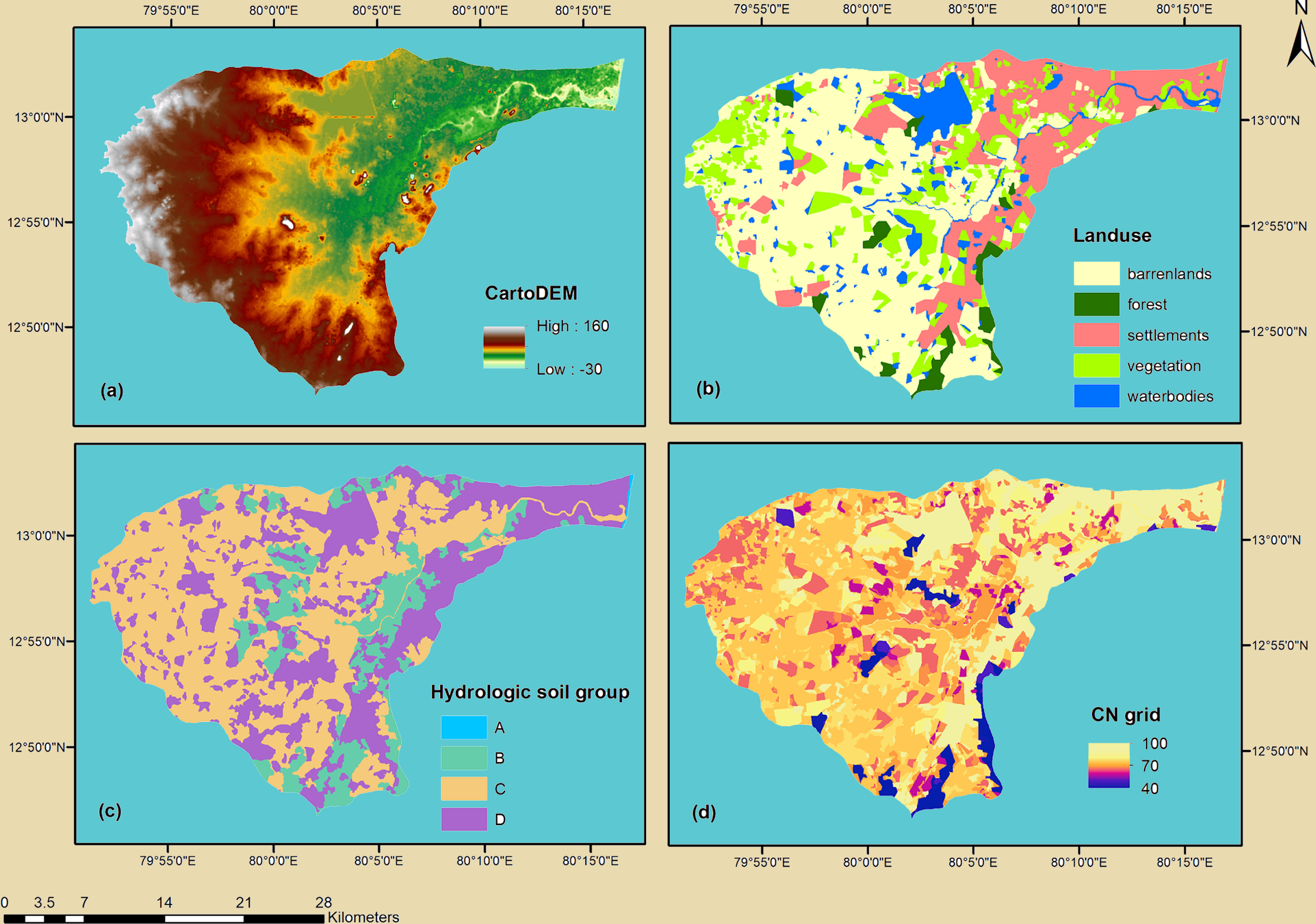 fluvial flooding in the Indian sub-basin
