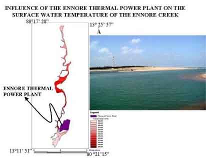 Influence of the Ennore Thermal plant on the surface water temperature of Ennore Creek